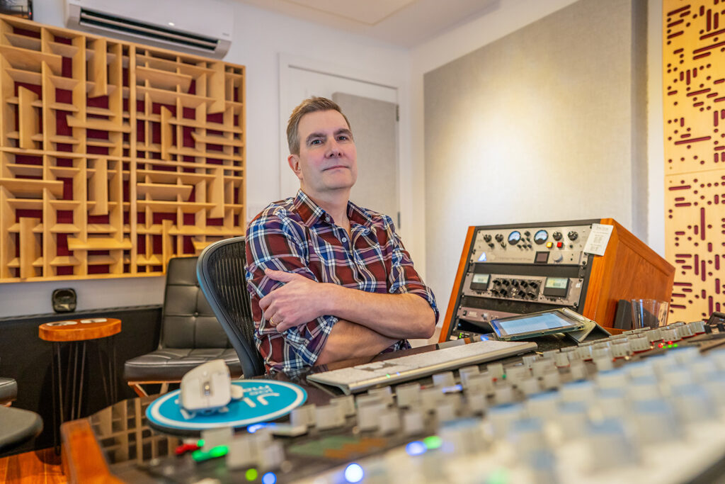 Joe Lambert in the studio