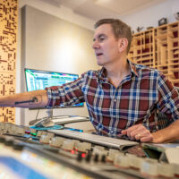 Joe Lambert in the studio