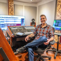 Joe Lambert in the studio